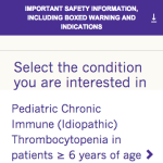 Patient Homepage Indication Selection on Mobile