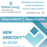 Descovy Now Available Pharma Landing Page - Mobile View