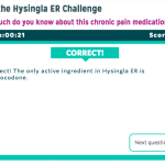 Hysingla ER HCP Quiz/Trivia