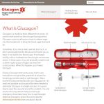 Highly visual pharma website: Treating What is Glucagon Section - Lilly Glucagon