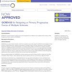 Ocrevus HCP Homepage on Now Approved Pharma Website