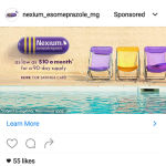 Pharma ad on Instagram (Nexium)