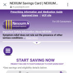 Pharma Instagram Ads (Sponsored Post) - Nexium Landing Page