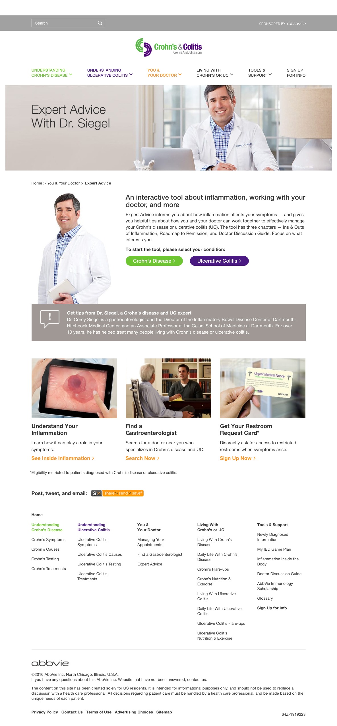 Unbranded Disease Awareness Website: Interactive Tool
