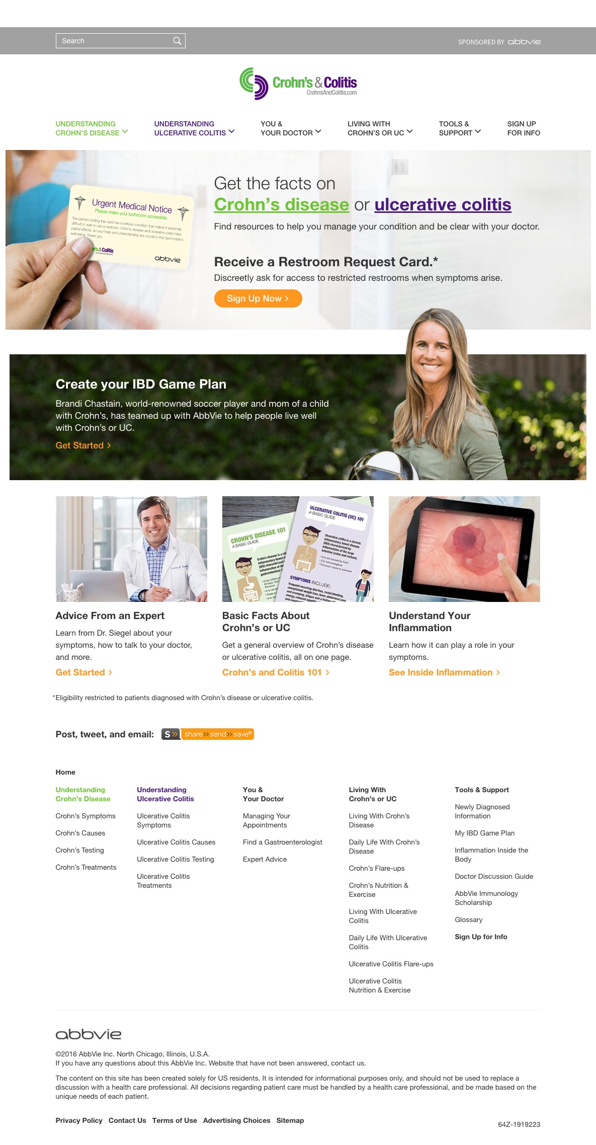 Unbranded Disease Awareness Website: Homepage