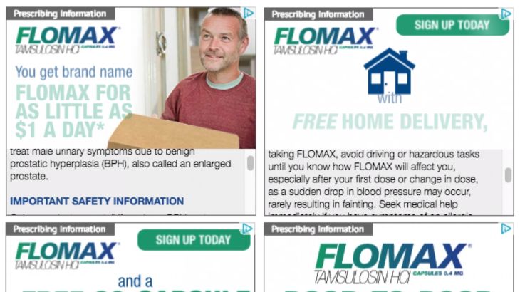 Flomax banner ads for pharmaceutical company home delivery