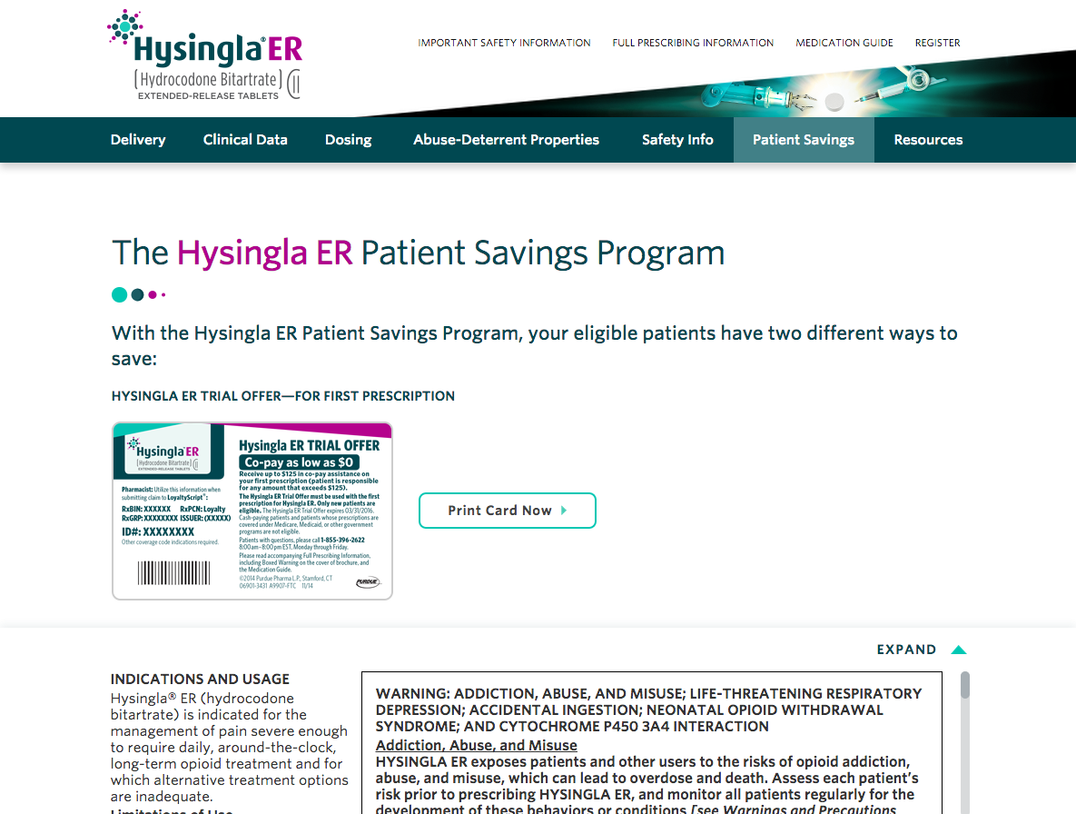 Internal Page on HCP Site