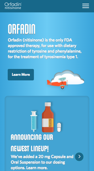 Pharma Mobile Homepage - Orfadin