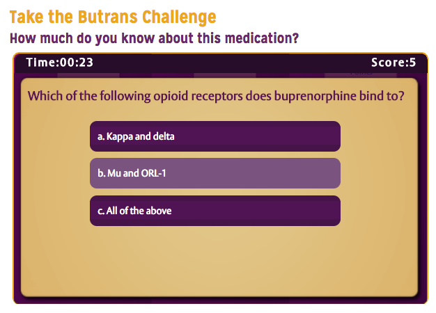 HCP Pharma Quiz/Assessment from Butrans