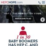 Hep C Hope: Homepage on Mobile