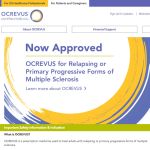Ocrevus Patient Homepage on Now Approved Pharma Website