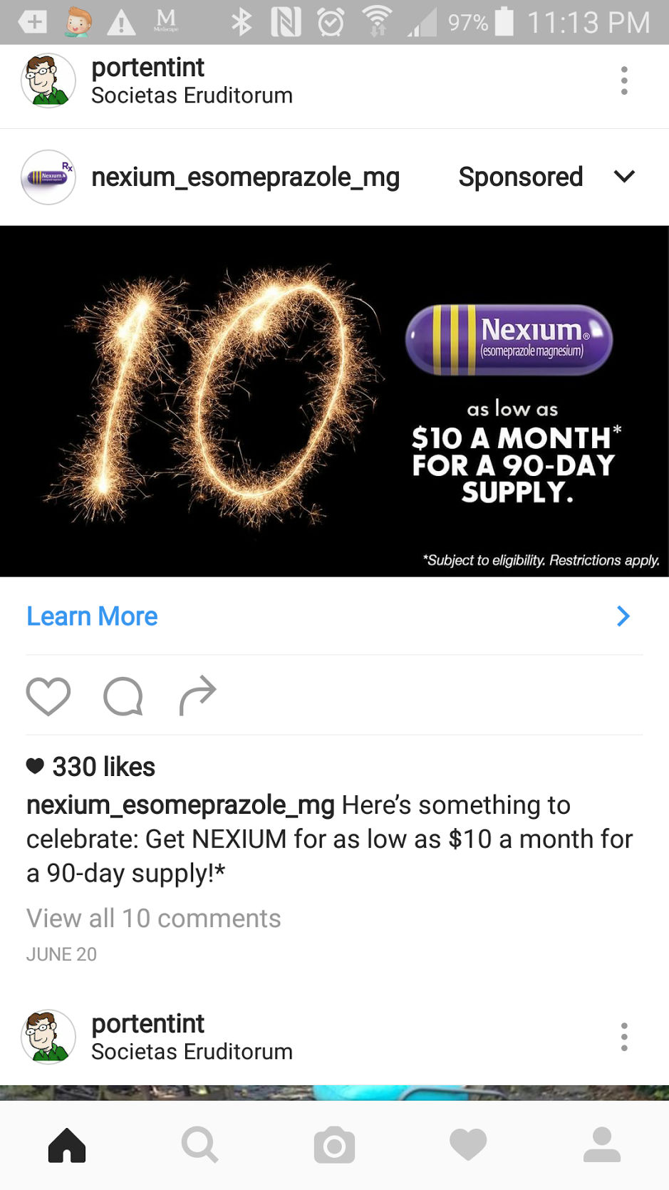 Pharma Instagram Ads (Sponsored Post) - Nexium 2