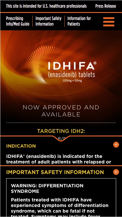 Idhifa HCP Homepage Screenshot on Mobile
