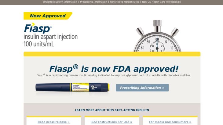 Fiasp Now Approved HCP Website - Homepage