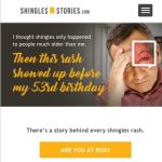 Shingles Stories - Unbranded Website for Zostavax - Mobile