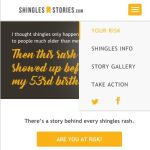 Shingles Stories - Unbranded Website for Zostavax - Mobile Menu