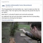 Kovaltry Pharma Sponsored Facebook Post/Ad - Video - 3