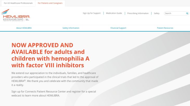 Now approved and available pharmaceutical website: Homepage