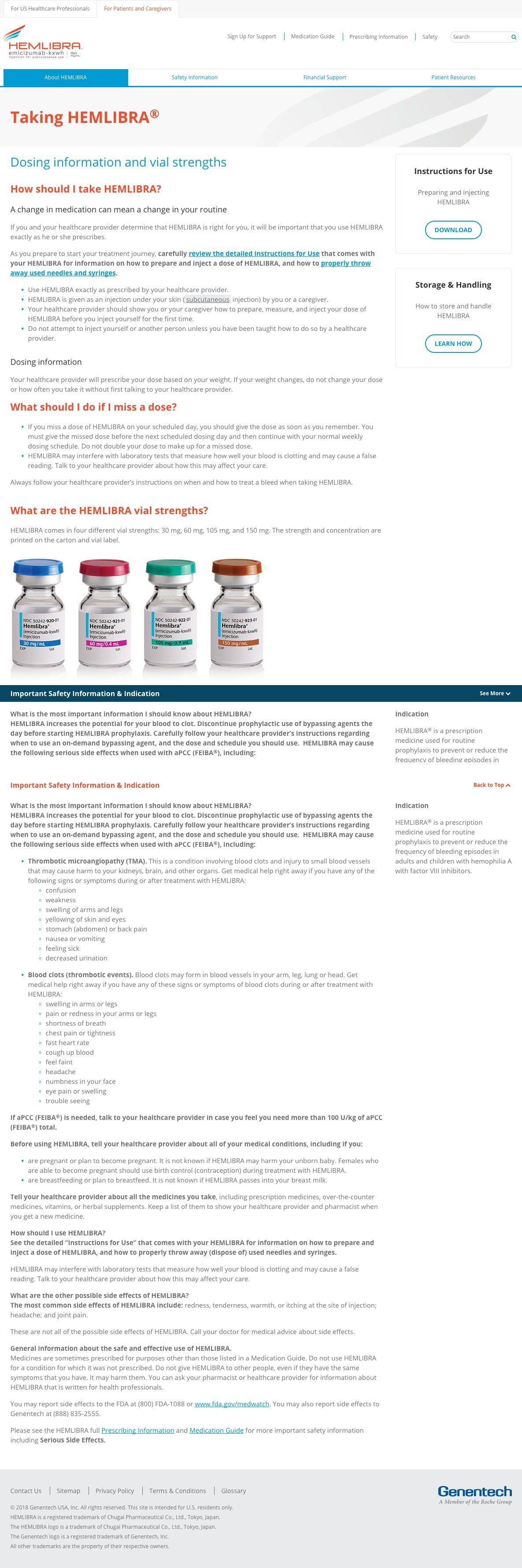 Now approved and available pharmaceutical website: Taking Medication