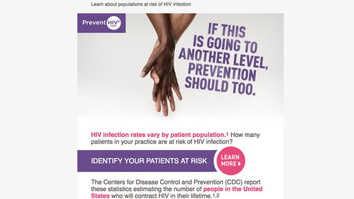 Disease Awareness Website - Email to HCPs