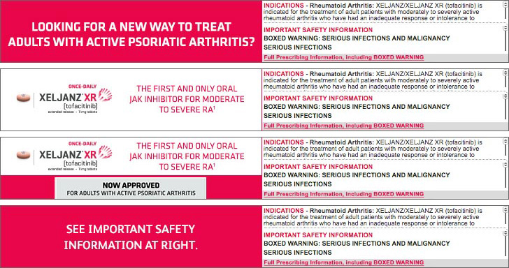 Psoriatic Arthritis Banner Ads for Doctors