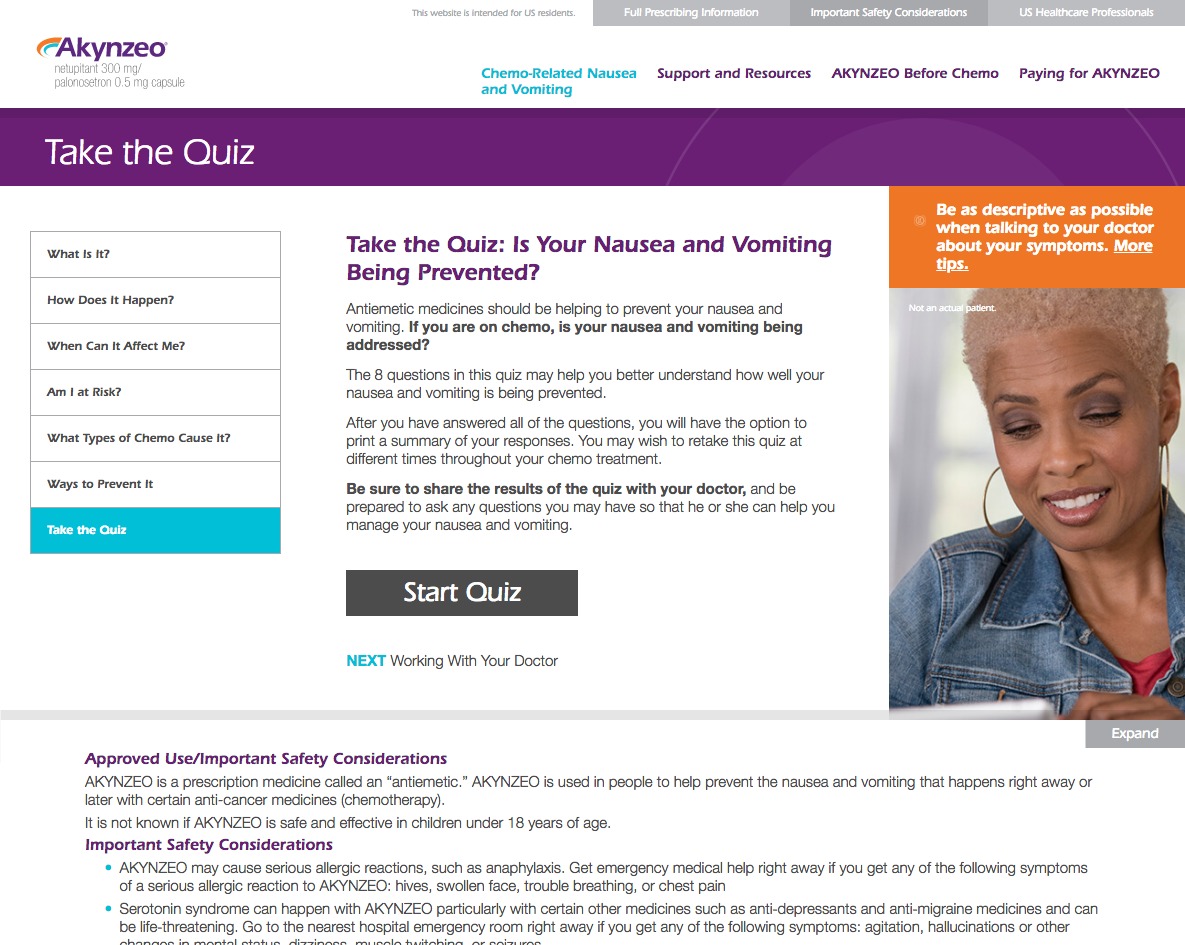Newly Approved Pharma Full Website - Patient Quiz - Invite