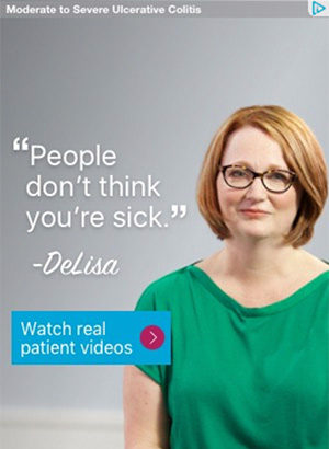 Moderate to Severe Ulcerative Colitis Banner ad Example