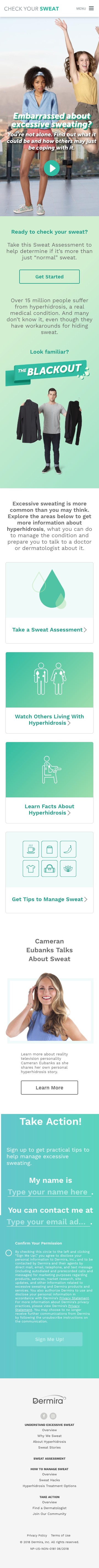 Disease Awareness Website with a Quiz - Homepage (Mobile)